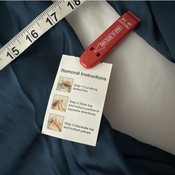 NWT IEENA Mac Duggal [ 10 ] Satin Long Blouson Sleeve Gown Sapphire Blue‎ #Q477 - Picture 8 of 16